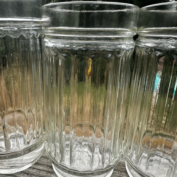Vintage Anchor Hocking ."Line Lites" Water Glasses / Drinkware. Set Of 3 - Picture 9 of 9